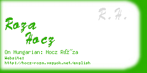 roza hocz business card